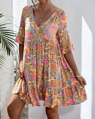 Jurk Bohemian Bloemig
