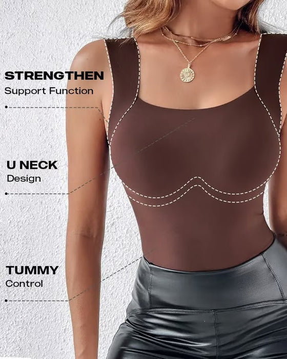 🔥 U-hals Shapewear Tanktop met Ingebouwde Beha