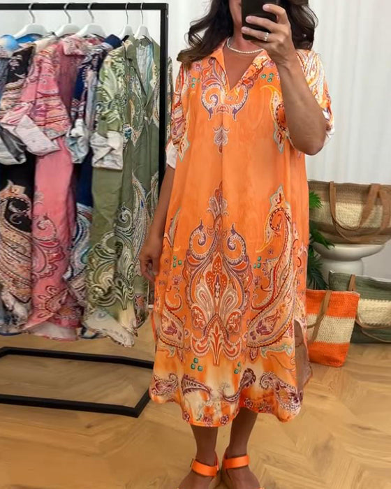 Jurk Retro Revers Print