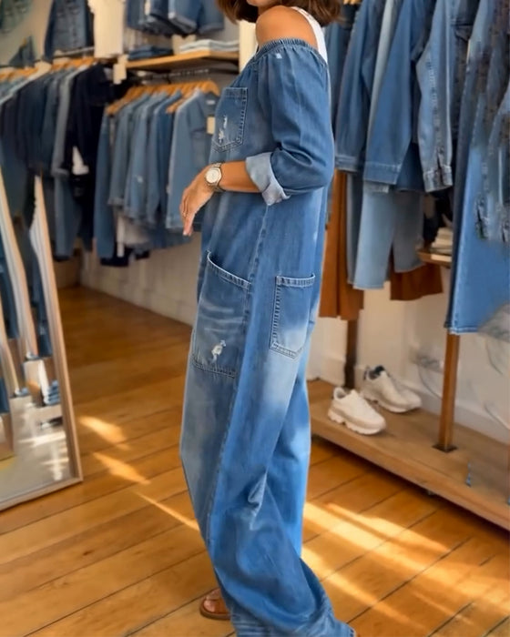 Jumpsuit Lange Mouwen Kleurblok