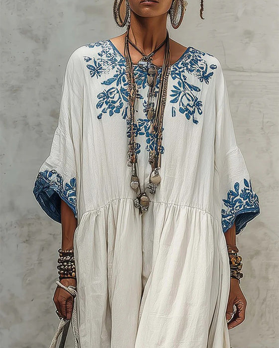 Jurk Mode Plus Maat Geprint