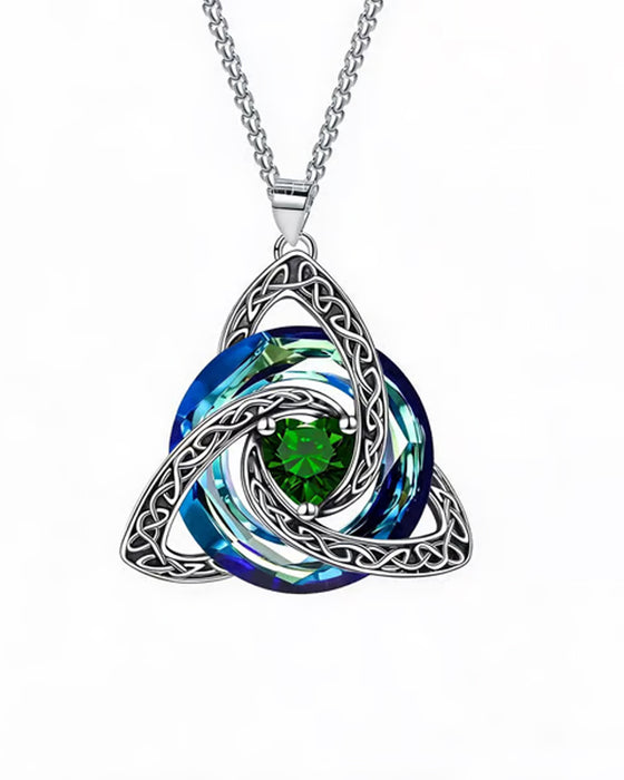 Geboortesteen Keltische Drie-eenheid Knoop Ketting ✨