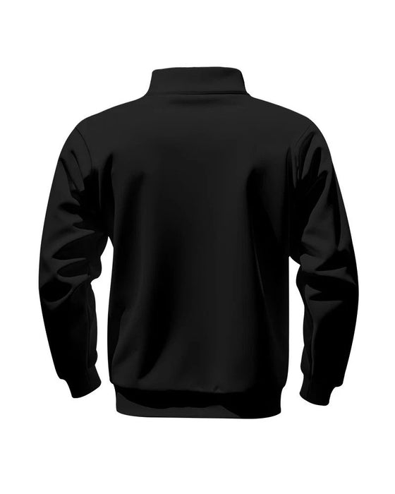 Sweatshirt Effen Kleur Staande Kraag Rits