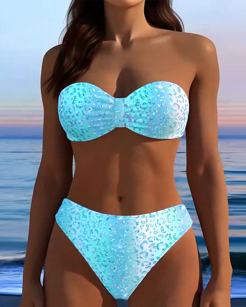 Bikini Luipaardprint Bandeau