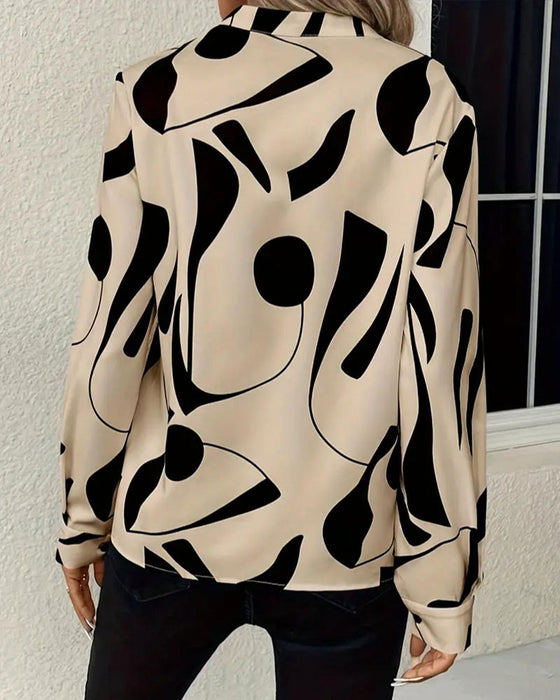 Blouse Abstract Geometrisch Print