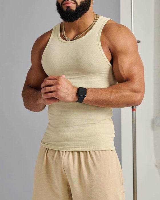 Effen mouwloos herenvest