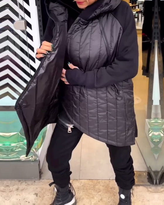 Casual jas met capuchon en zak