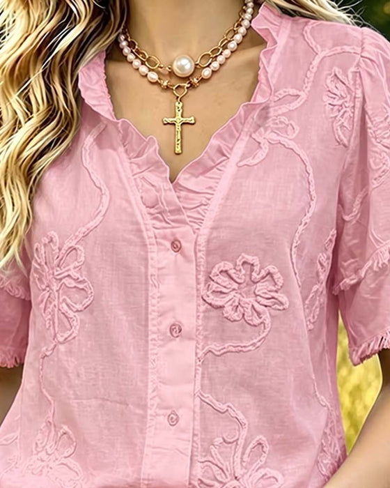 Blouse Franjezoom Pofmouw