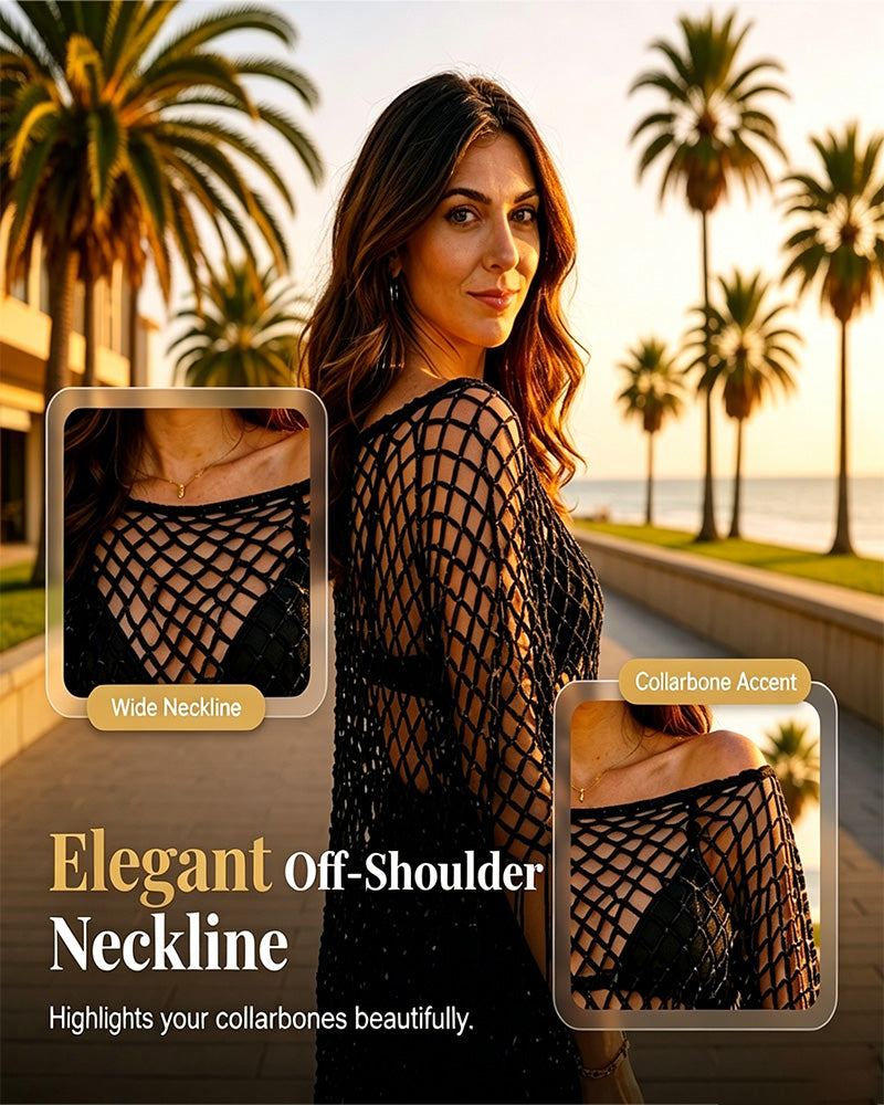 Pullover Franje Mesh Uitgesneden