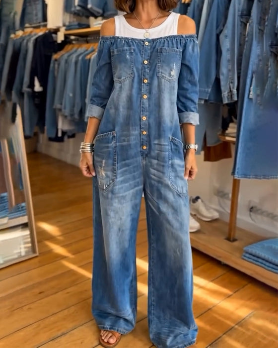 Jumpsuit Lange Mouwen Kleurblok