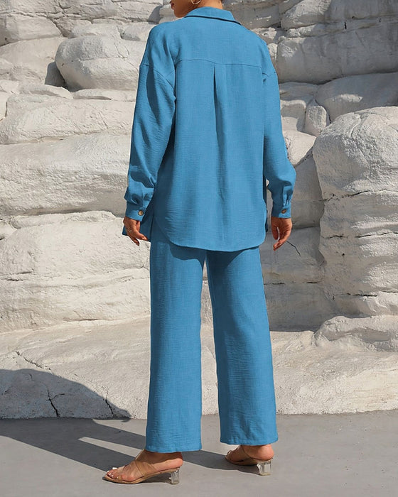Set Lange Mouw Casual Effen