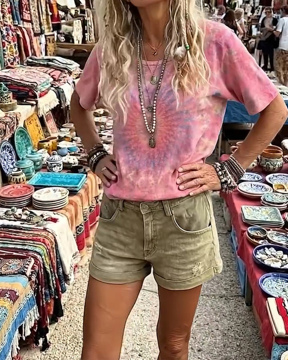 T-Shirt Gradient Stropdas Verf