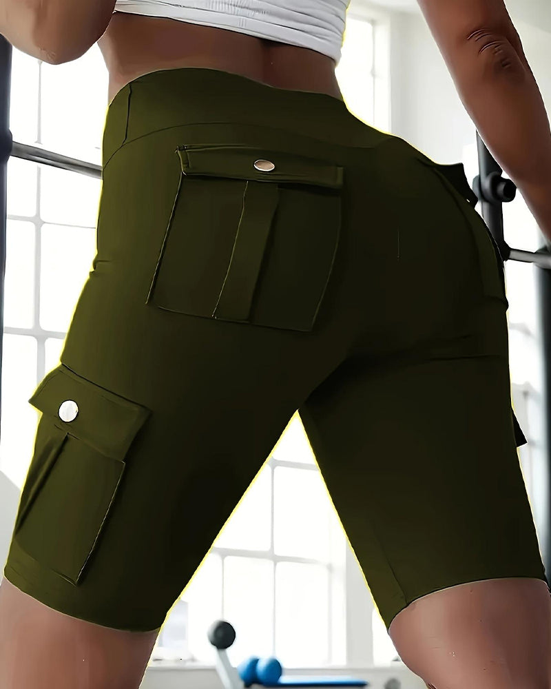 Legging Enkele Gesp Effen Yoga