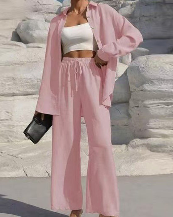 Set Lange Mouw Casual Effen