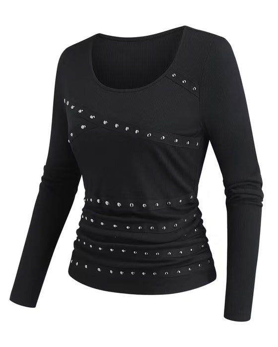 Blouse Stijlvol U-Hals Getailleerd