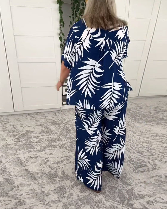 Zwempak Drie-delig Hawaii-print