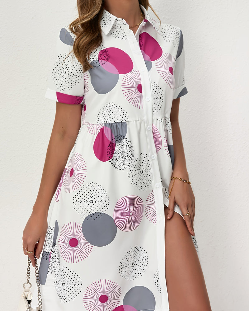 Jurk Polka Dot Print Shirt