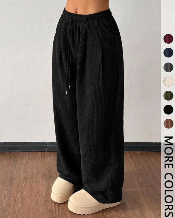 Broek Trekkoord Corduroy Lang