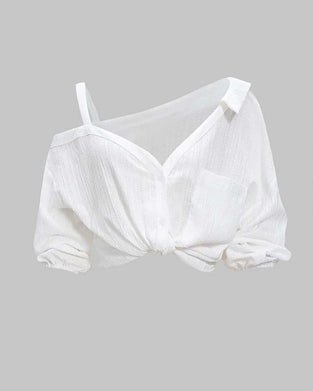 Blouse Enkel Schouderband Draai