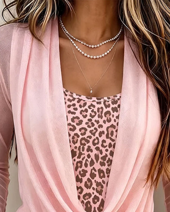 Blouse Coltrui Luipaardprint Langmouw