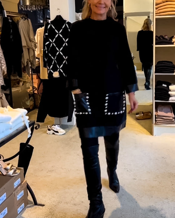 Casual jurk met ronde hals en zakken