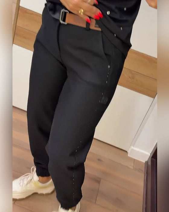 Broek Taps Toelopend Zak Kort