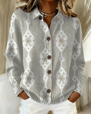 Cardigan Polo Kraag Enkele Rij