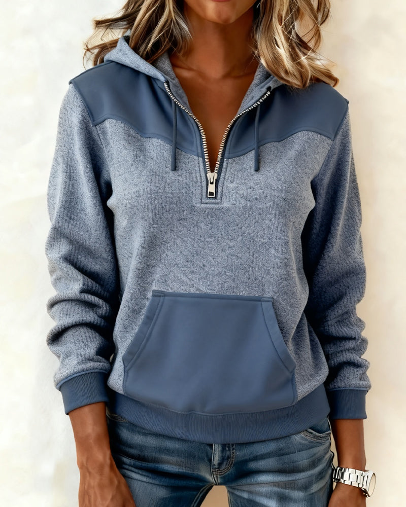 Hoodie casual halve ritszak