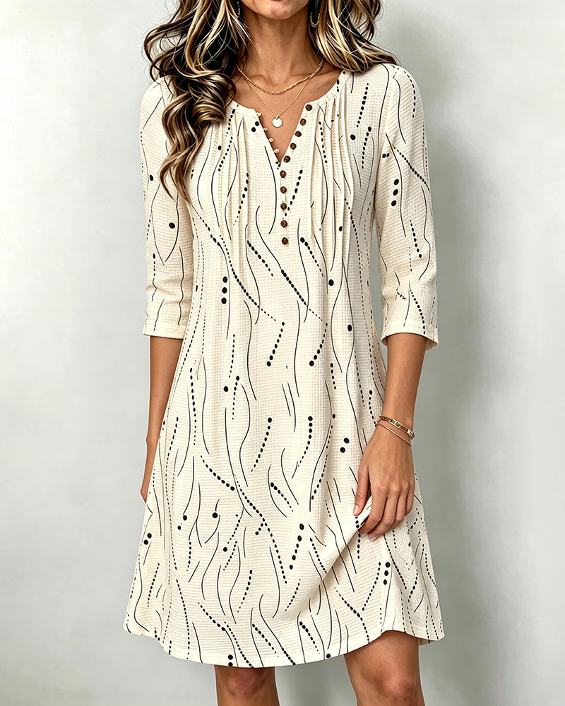 Jurk Casual Knoop Halve Mouw