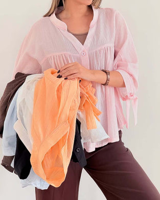 Casual Effen Kleur Ruime Blouse