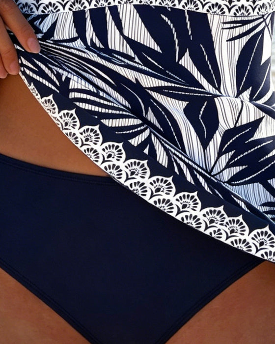 Tankini Botanisch Afdruk Halter