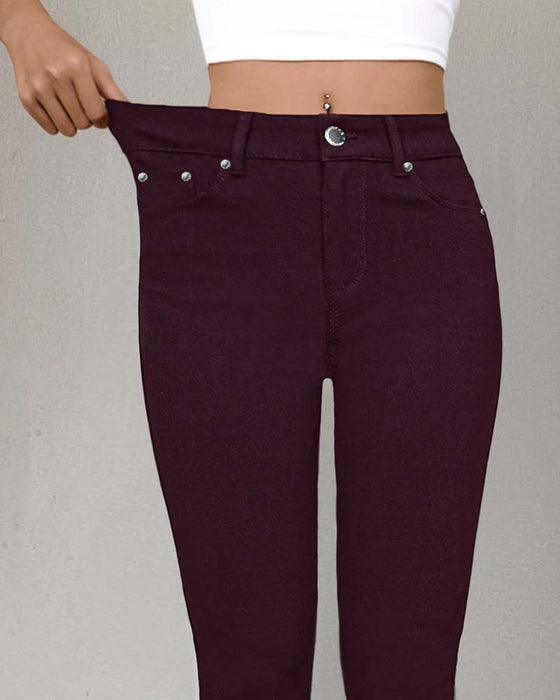 Broek Dames Zak Effen Skinny Casual