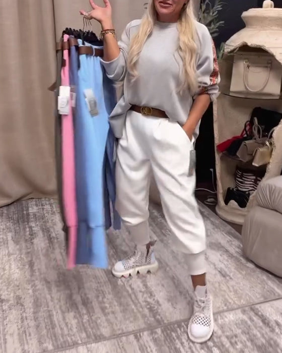 Broek Eenkleurig Eenvoudig