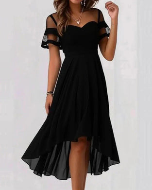 Jurk Mesh Patchwork Onregelmatig