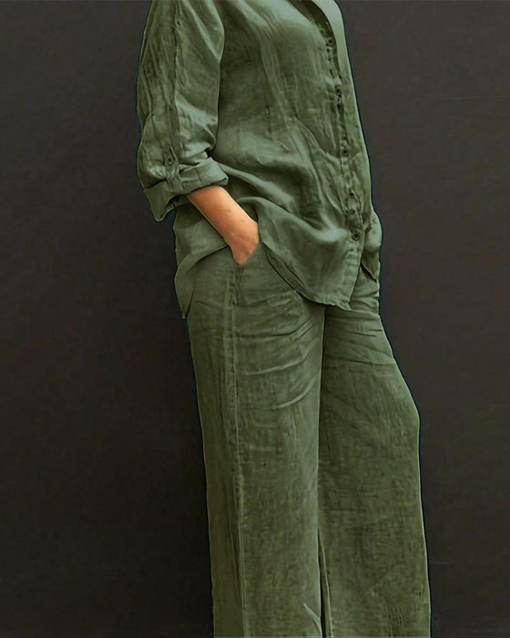 Set Lange Mouw Shirt Elastisch Lang