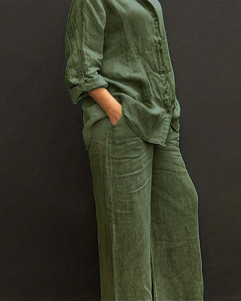 Set Lange Mouw Shirt Elastisch Lang