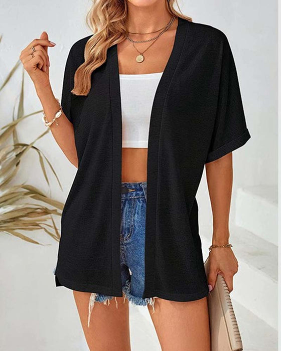 Jas Korte Mouw Casual Effen