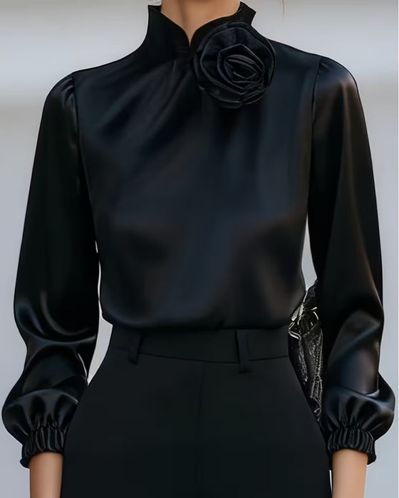 Blouse Turtleneck Roos Lange Mouw
