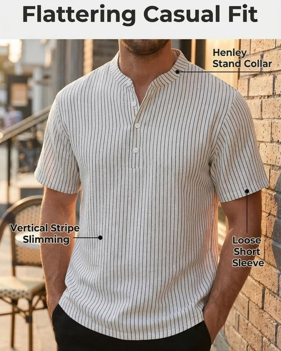 Heren T-shirt Casual Gestreepte