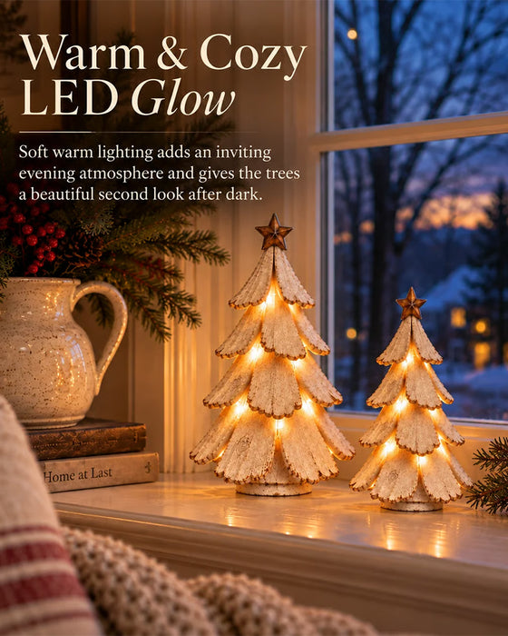 🎄🌙 Vintage Kerstboom Met Licht Figuur