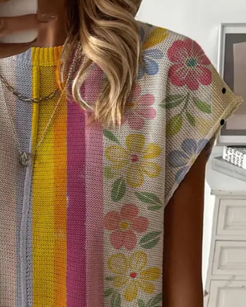 Pullover Met Stippen Regenboogstrepen