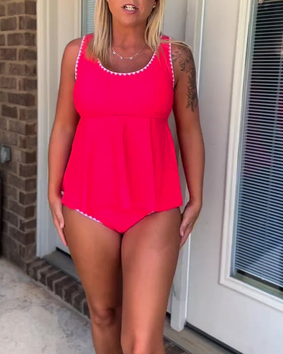 Tankini Stijlvol Contrast Driehoek