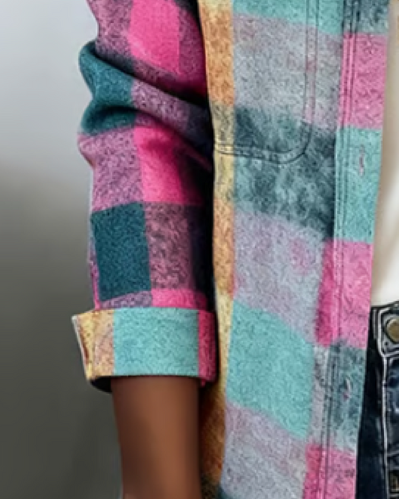 Ruitjesoverhemd Met Kraag En Zak