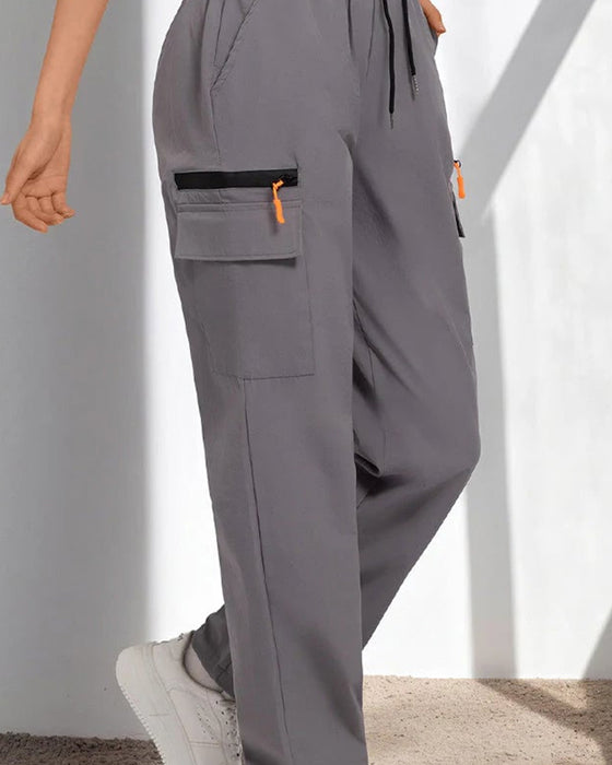 Pants Koord Los Casual Cargo