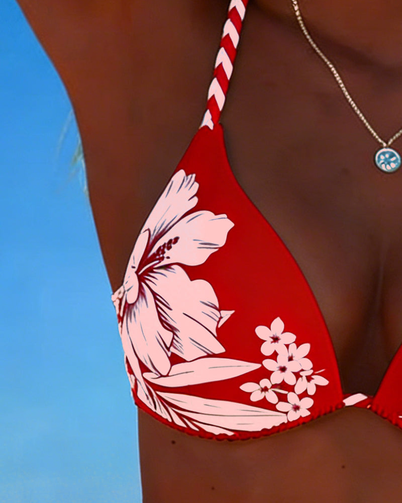Bikini Eenvoudig Sexy Halter Hals
