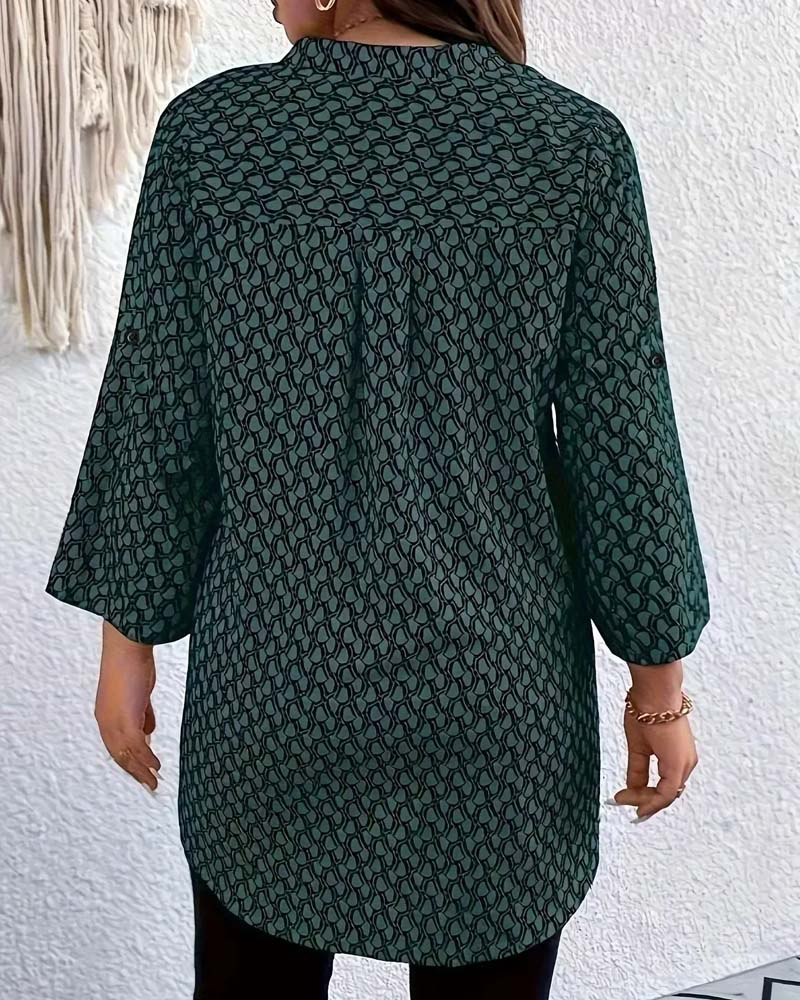 Blouse V-Hals Elegant Verfijnd Bohemien