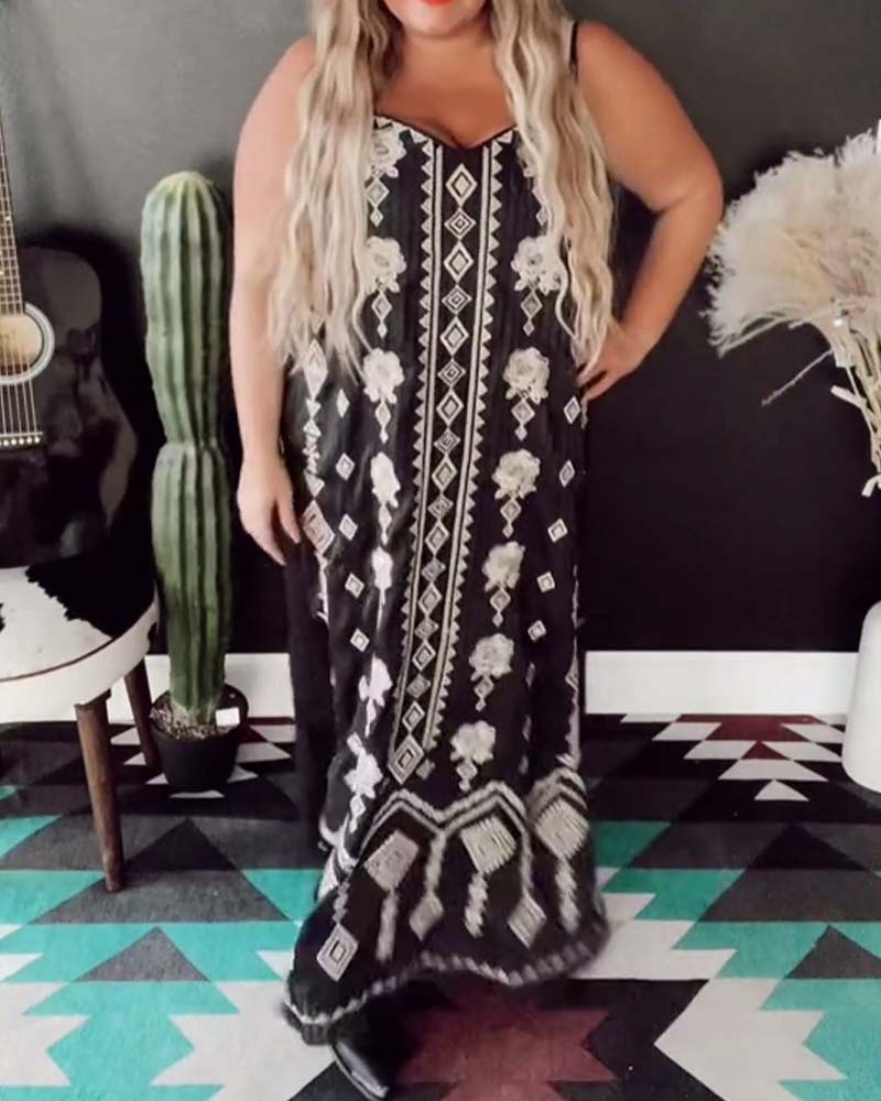 Jurk Spaghettiband Bloemig Vakantie