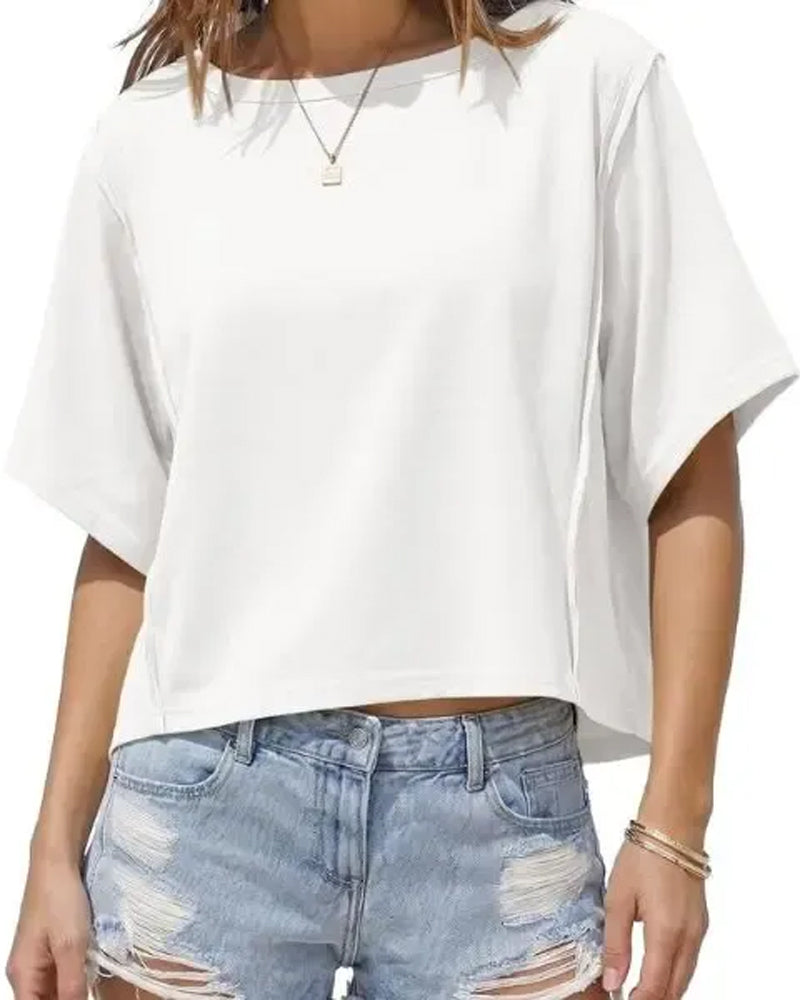 T-Shirts Kort Drop Schouder Los