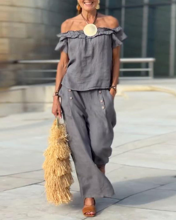 Elegant Set Met Off-the-Shoulder