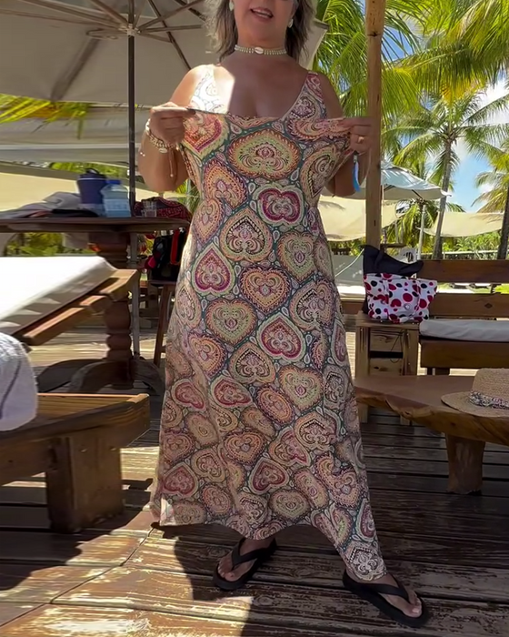 Badpak Strapless Hart Vakantieprint